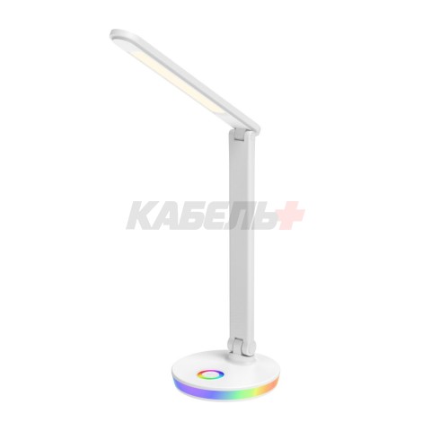 Светильник настольный с/д General GLTL-040 12 Вт 530Лм RGB белый (матовый) с USB (800040) (1/18)