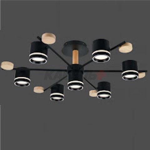 Светильник H59208/6+1 черный/дерево