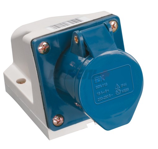 Розетка стационарная ССИ-123 2P+PE 32А 200-250В IP44 IEK