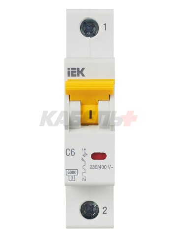 KARAT Автоматический выключатель ВА47-60M 1P C 6А 6кА IEK