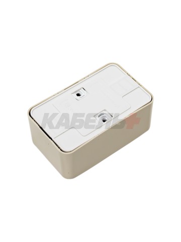 BLANCA О/У РОЗЕТКА двойная с заземлением без шторок, ИЗОЛ.ПЛ., 16А, 250В, БЕЖЕВЫЙ