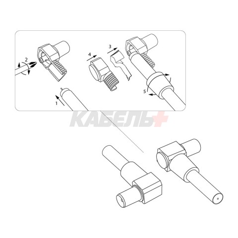 TV-разъем штекер без пайки белый угловой REXANT