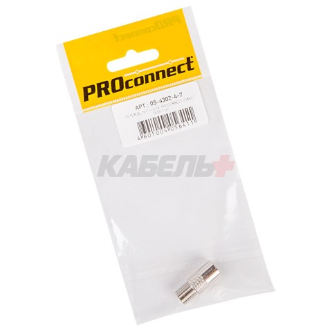 Переходник гнездо F – штекер TV ZnNi PROconnect