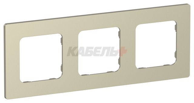 FLITE Рамка 3-местная РУ-3-К-ФлШ шампань IEK