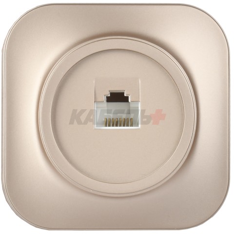 GLORY Розетка для открытой установки компьютерная RJ45 кат.5E РК10-ХШм шампань матовый IEK