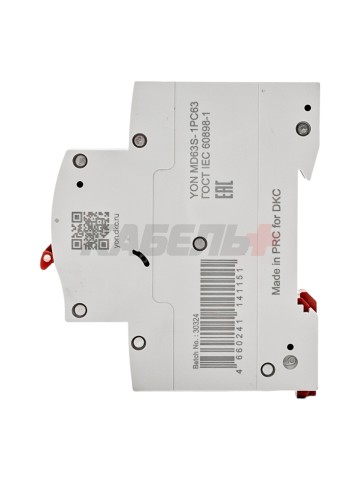 Автоматический выключатель YON max типа MD63S, 4,5кА, 1 полюс, хар-ка C, 63А DKC