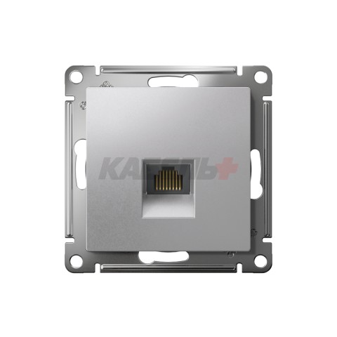 ATLASDESIGN РОЗЕТКА компьютерная RJ45 кат. 5e, механизм, АЛЮМИНИЙ