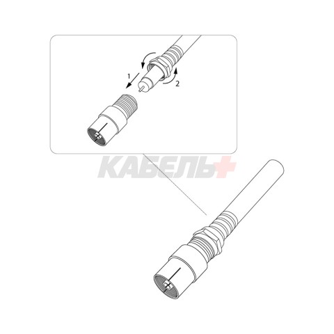 Переходник гнездо F – гнездо TV REXANT