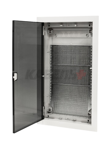 U36FP IT PL, Щит встраиваемый мультимедийный, 3 ряда, прозрач. дверца, IP30