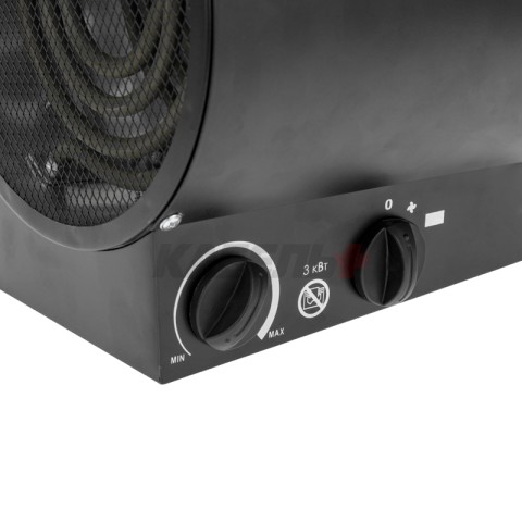 Пушка тепловая электрическая, круглая, прямоугольная подставка, ТЭН, 3кВт REXANT