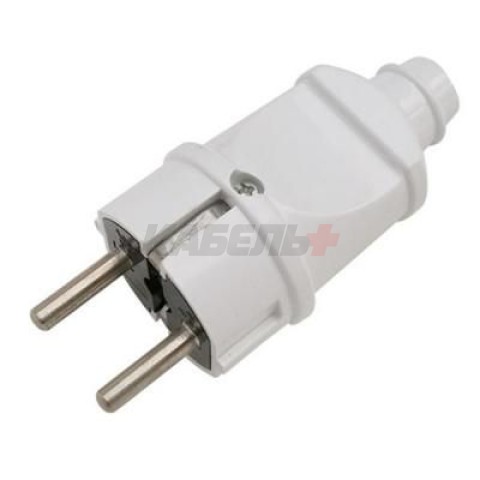 Вилка разборная GRV-P-16-R-G-W-IP20, 16А, круглая, с/з, белая, IP20, 1/30/300