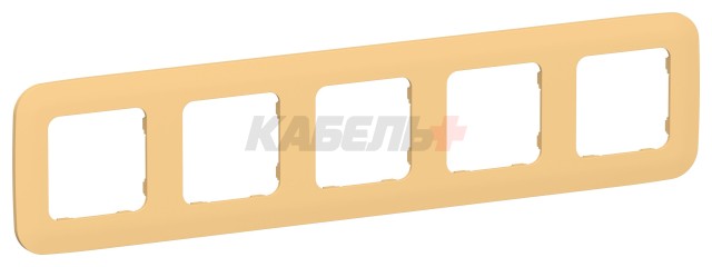 FLITE Рамка 5-местная РУ-5-А-ФлЗ золотарник IEK