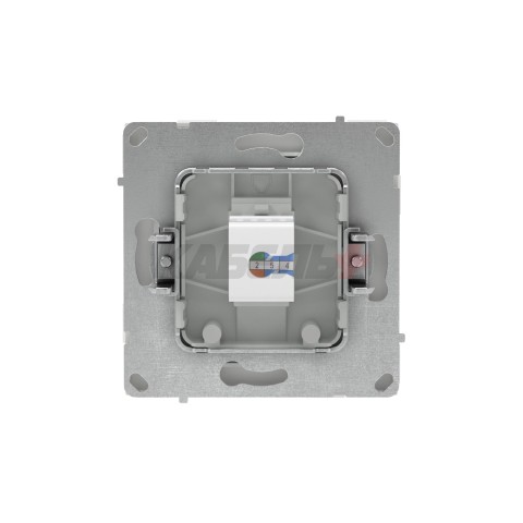 Компьютерная розетка RJ-45 без шторки, кат.6А одинарная,KANT, белый песок DKC
