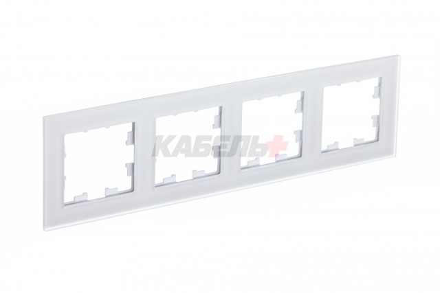 ATLASDESIGN NATURE 4-постовая РАМКА, МАТОВОЕ ОРГАНИЧЕСКОЕ СТЕКЛО БЕЛЫЙ