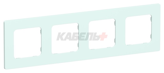 FLITE Рамка 4-местная РУ-4-К-ФлХЛ холодный лед IEK