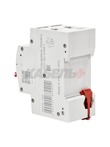 Дифавтомат YON max типа MDR, 1P+N, 30mA, 40A, хар-ка C, 6kA, тип А DKC