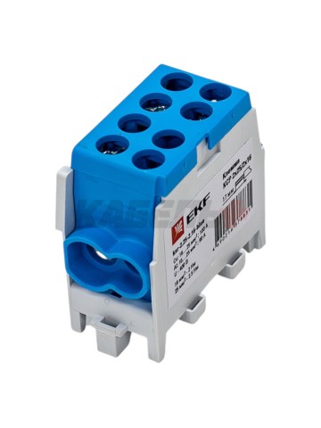 Клемма распределительная КСР с двойным винтом 2x25/2x16 синяя EKF PROxima