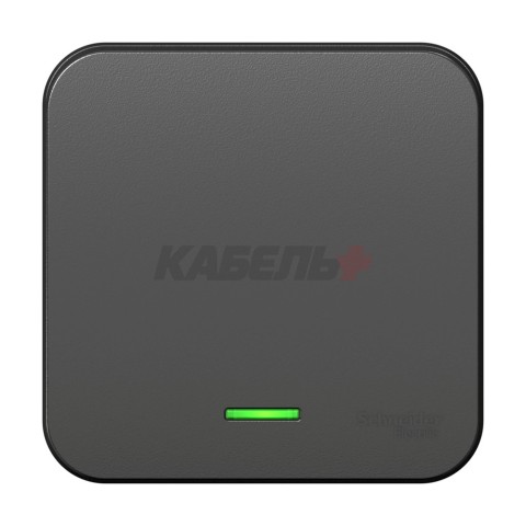 BLANCA О/У 1-клавишный ВЫКЛЮЧАТЕЛЬ (сх.1) с подсветкой, ИЗОЛ.ПЛ., 10А, 250В, АНТРАЦИТ