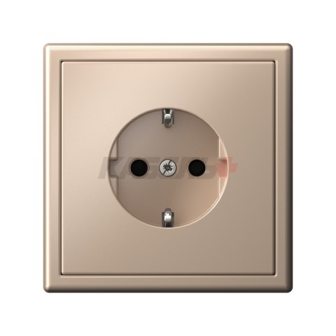ARTGALLERY РОЗЕТКА с заземлением со шторками, 16А, механизм, быстрозажим. клем., ПЕСОЧНЫЙ