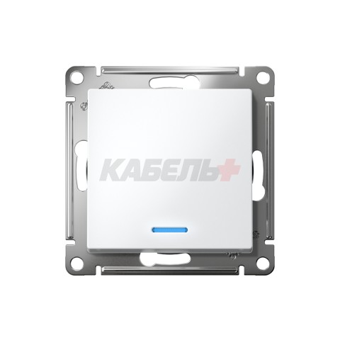 ATLASDESIGN 1-клавишный ВЫКЛЮЧАТЕЛЬ с подсветкой, сх.1а, 10АХ, механизм, БЕЛЫЙ