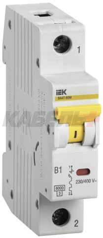 KARAT Автоматический выключатель ВА47-60M 1P B 10А 6кА IEK