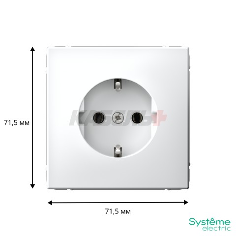 ARTGALLERY РОЗЕТКА с заземлением, 16А, механизм, быстрозажим. клем., БЕЛЫЙ