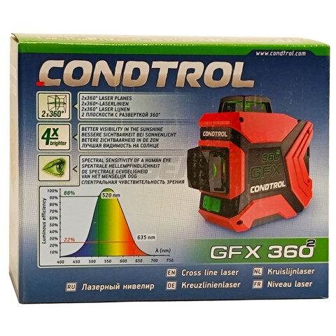Лазерный нивелир GFX 360-2 CONDTROL (1-2-229)