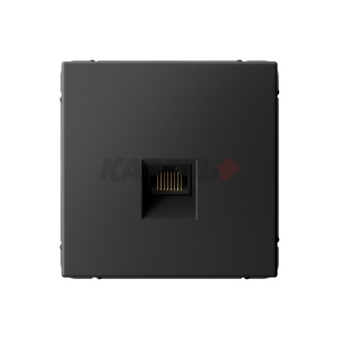ARTGALLERY РОЗЕТКА компьютерная RJ45, кат. 6A, механизм, БАЗАЛЬТ