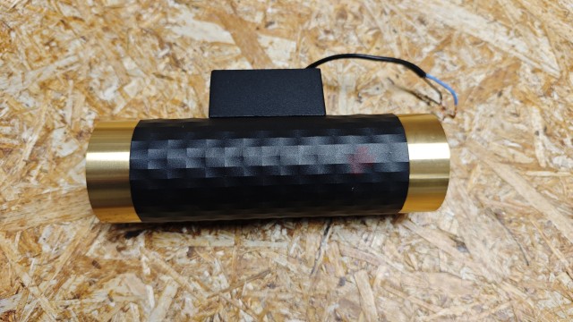 Накладной светильник WOLTA WSL-GU10/W10BG IP20 под лампу GU10 Чёрный/золото CELLA D55x170