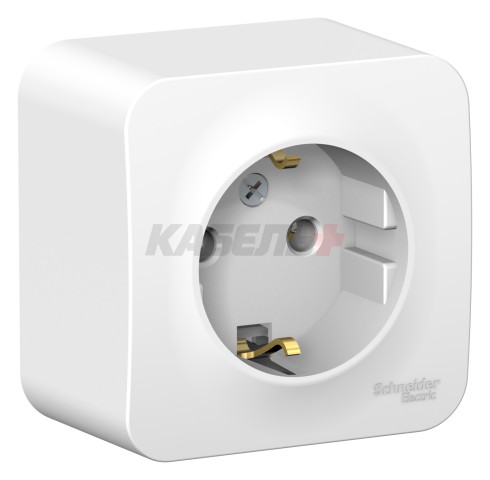 BLANCA О/У РОЗЕТКА с заземлением без шторок ИЗОЛ.ПЛ., 16А, 250В, БЕЛЫЙ