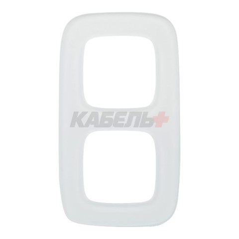 Valena Allure - Рамка 2 поста верт/гориз, белое стекло