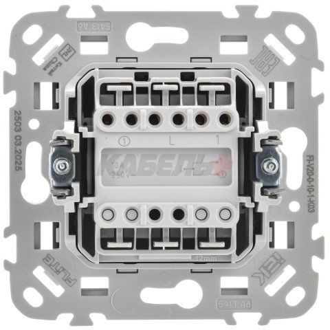 FLITE Выключатель 2-клавишный 10А ВС12-1-0-ФлС серый IEK