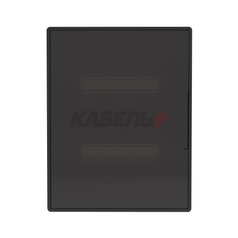 Щиток 24 мод встраиваемый FRAME, черный, с тонированной дверцей, с 4шинами PEN (2шт на 8 отв. и 2шт на 6 отв.) DKC