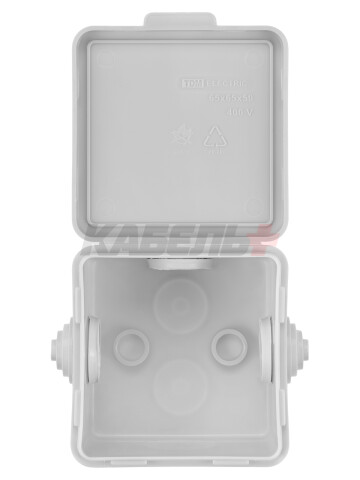 65х65х50мм ОП IP54 коробка распаячная, крышка,4 вх. TDM