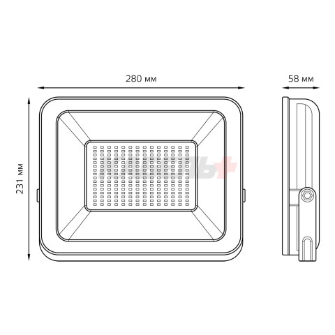 Прожектор светодиодный Gauss Elementary 150W 12750lm IP65 6500К ПРОМО G2 черный 1/10
