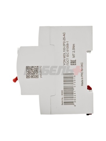 Устройство защитного отключения УЗО ВДТ YON MAX MDL100, 2P, 30mA, 25A, тип АС DKC