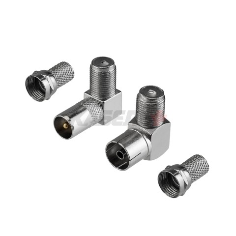 Переходник угловой гнездо F – гнездо TV PROconnect