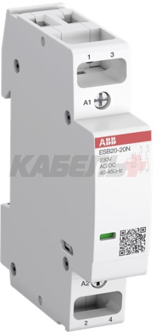 Контактор модульный ESB20-20N-01, 20A, 2NO, 24VAC/DC, 1M