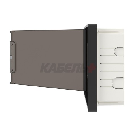 Щиток 18 мод встраиваемый FRAME, черный, с тонированной дверцей, с 2 шинами PEN на 8 и 10 отв. DKC