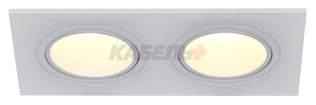 LIGHTING Светильник 4102 встраиваемый под лампу 2хMR16 квадрат пластиковый белый IEK
