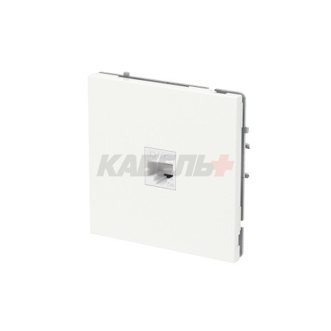 Компьютерная розетка RJ-45 без шторки, кат.5е одинарная, KANT, белый песок DKC