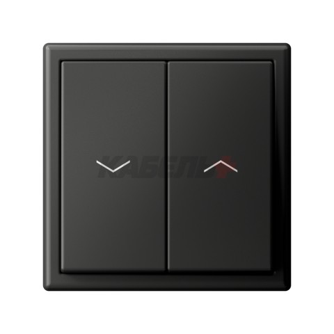 ARTGALLERY 2-клавишный ВЫКЛЮЧАТЕЛЬ ДЛЯ ЖАЛЮЗИ, 2х сх.4, 10А, механизм, быстрозажим. клем., БАЗАЛЬТ