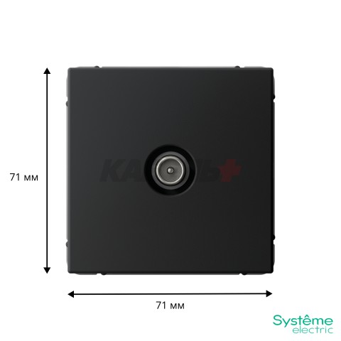 ARTGALLERY TV РОЗЕТКА проходная 4DB, механизм, КАРБОН