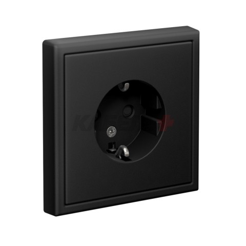 ARTGALLERY РОЗЕТКА с заземлением со шторками, 16А, механизм, КАРБОН