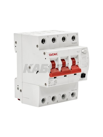Дифавтомат YON max типа MDR, 3P+N, 30mA, 10A, хар-ка C, 6kA, тип A DKC