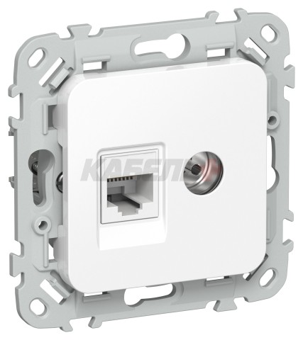 FLITE Розетка 2-местная RJ45/TV категория 5Е UTP РКТВ5е-2-0-ФлБ белый IEK