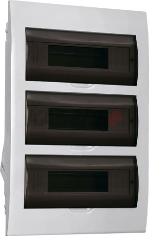 Корпус пластиковый ЩРВ-П-36 черн. прозр. дверь IP41 GENERICA