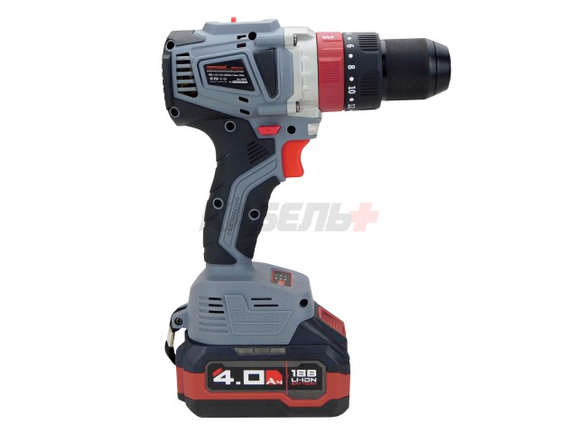 Аккумуляторный бесщеточный НАБОР 2в1 ProfiSet-2С18 (Li-ion-2шт, 4Ач, Адаптер HEX, набор головок, З/У, кейс, E0186, E0087)