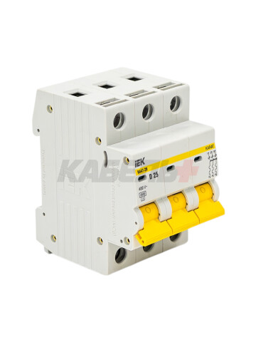 KARAT Автоматический выключатель ВА47-29 3P D 25А 4,5кА IEK