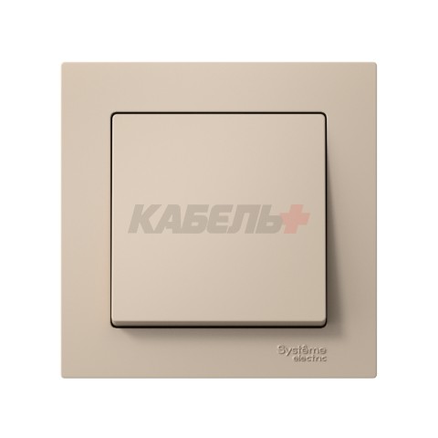 ATLASDESIGN 1-клавишный ВЫКЛЮЧАТЕЛЬ, сх.1, 10АХ, в сборе, быстрозажим. клем., ПЕСОЧНЫЙ